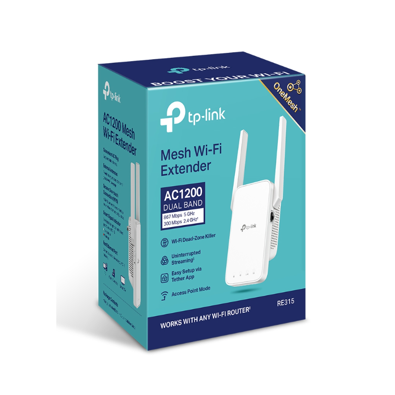 TP-Link AC1200 OneMesh Wi-Fi Range Extender RE315